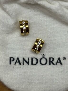 Pandora Gold CZ Spacer Charms - Gold